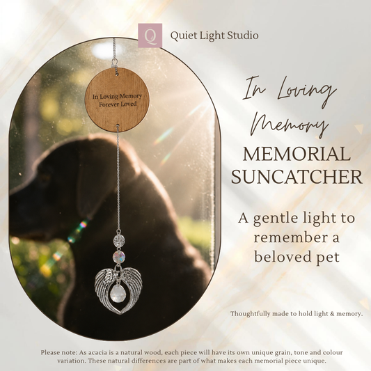 Pet Memorial Suncatcher Australia | Paw Design | Quiet Light Studio 🌈