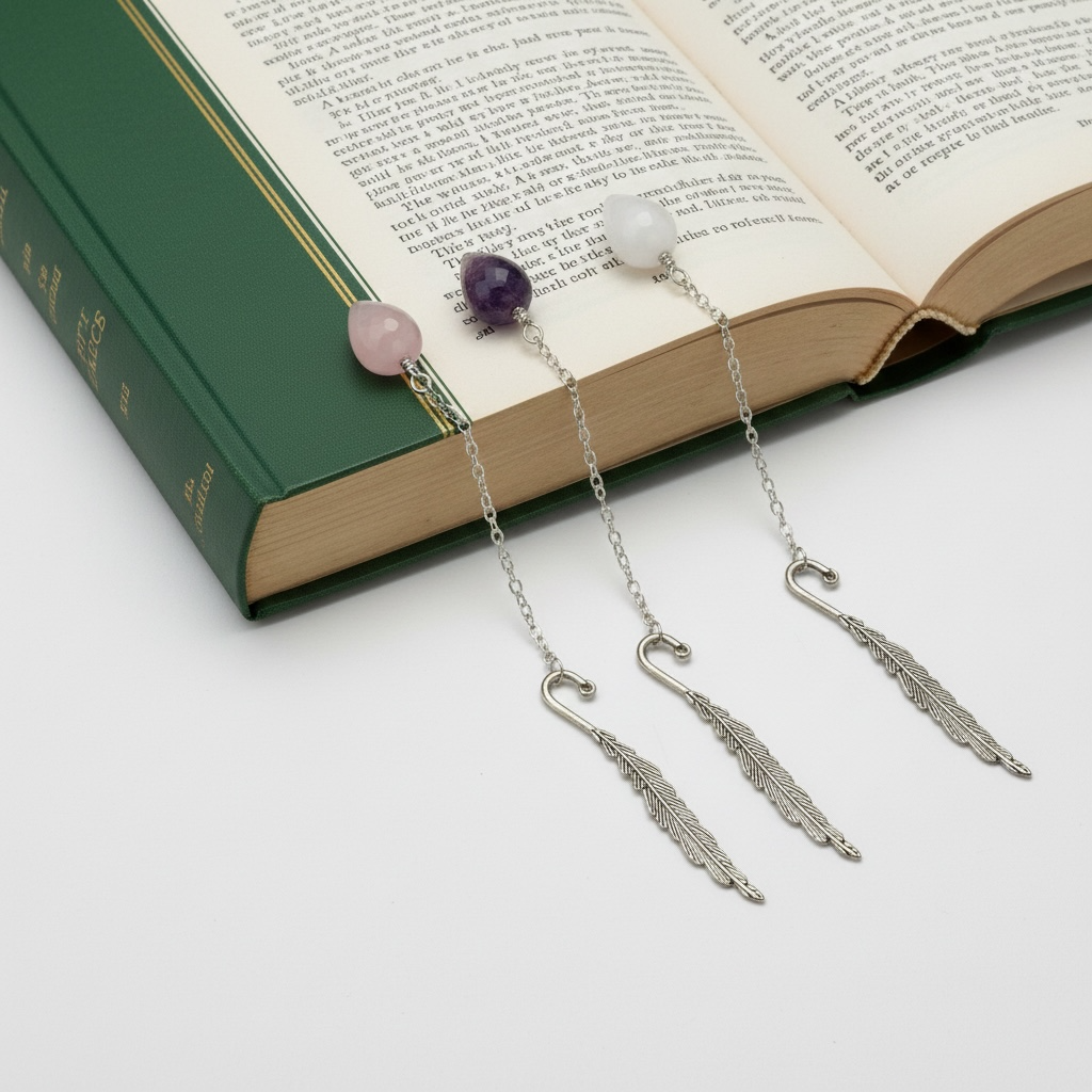 Crystal Bookmark Gift Australia | Rose Quartz Moonstone Amethyst