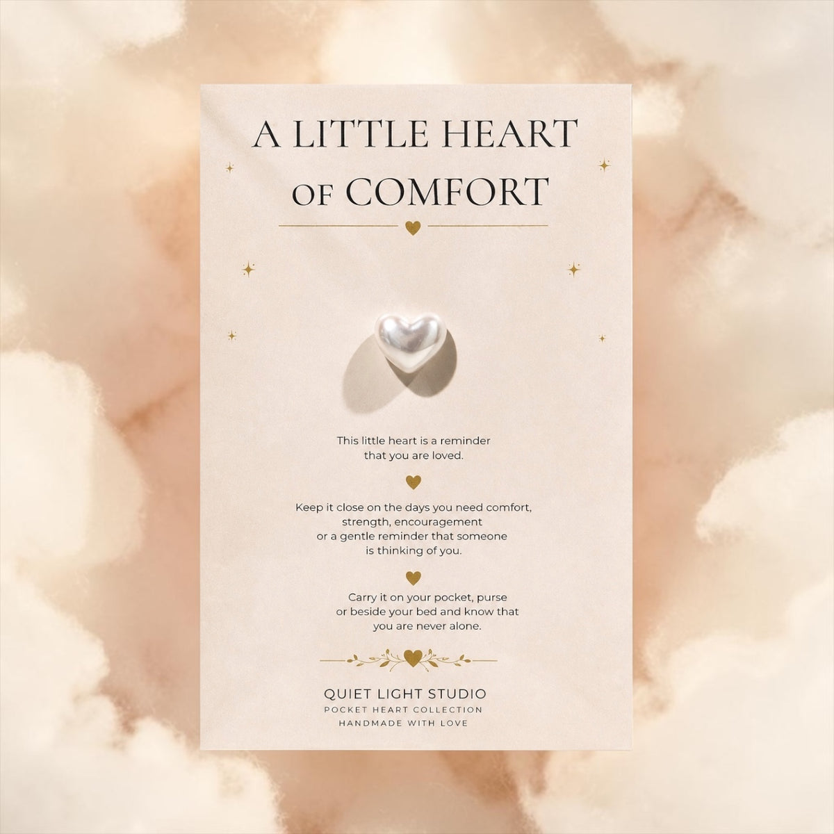A Little Heart of Comfort | Sympathy Gift Australia | Quiet Light Studio