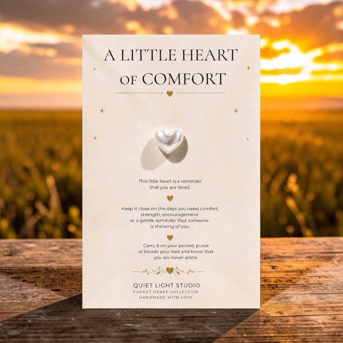 A Little Heart of Comfort | Sympathy Gift Australia | Quiet Light Studio